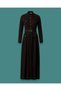 Belted Long Dress with Pocket Detail - 5
