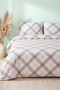 Grey Red 100% Cotton Ranforce Double Duvet Cover Set – 4 Pieces