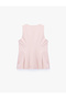 Regular Fit Metal Button Accessories V-Neck Pleated Detailed Sleeveless Vest - 7