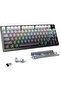 Mechanical Gaming Keyboard Ultra-Compact Attack Shark X820 from Mabasnic, Bluetooth Wireless/2.4G/Usb-C, Tkl 75% Layout.