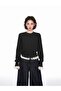 Women's Adjustable Waist, Lace Edged, Crew Neck Knitwear Basic Cardigan - 3
