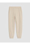Beige New York Embroidered Boys' Jogger Sweatpants - 2
