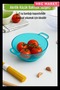 Acrylic Aquamarin Mini Rice Strainer Legume Strainer (3 Water Cups Measured)