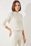 Women's Shoulder Button Detailed Thessaloniki Knitwear Ecru Sweater - 2