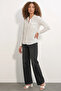 Women's Single Pocket Polka Dot Oversize Shirt - White - 2