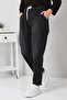 Elastic Waist Boyfriend Jeans Anthracite 5998