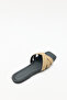 Slippers 2609 - Minimal Cross Strap Dark Beige Suede Women's Slippers - 4