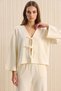 Women's Tie-Dye Detailed Kimono High Waist Loose Trousers Thessaloniki Vanilla Set - 5