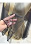Glittery Bridal Intense 3D Round 145 cm Long Bridal-Engagement-Henna Veil with Pearls and Stones - Glittery - 2