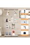 LFT HUIMEI2Y 4-Tier Glass Display Cabinet with LED&Lock, Display Case White | Double-Door Glass Showcase Lockable for Collectibles, Figures, and Decor; Curio Cabinet for Living Room, Bedroom, Office - 3