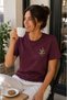 Women's Arma Floral Embroidered Lycra Combed Cotton Short Sleeve T-Shirt - 4