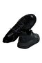Black Color Lace-Up Genuine Leather Men's Shoes - 2