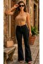 Black Jeans with Spanish-Style Cuffs and Buttons (Slightly Stretchy) - 4