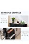 45*30*51cm Nightstand with Fabric Drawers Home Bedside Table 2-Tier Side Table Nightstands End Coffee Table for Bedroom Black - 4