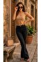 Black Jeans with Spanish-Style Cuffs and Buttons (Slightly Stretchy) - 6