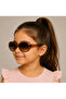 Puni Brown Oval Thick Bone Frame Children's Sunglasses - 3