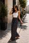 Viscose Basic High Waist Wide Leg Lace-Up Women's Trousers Dasanli