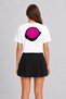 Unisex Dragon Fruit Modern Print T-Shirt - White - 4