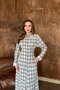 Blue Pleated Plaid Dress - 2