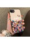 iPhone 7 Compatible Silicone Edge Hard Back Case Couple Phone Case with Floral Pattern - 3