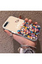 iPhone 7 Plus Compatible Silicone Edge Hard Back Case Couple Phone Case with Floral Pattern - 2