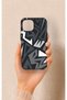 iPhone 15 Compatible Geometric Block Pattern Silicone Case - 4