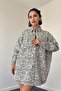 Black Patterned Snap Button Shirt - 2