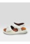 2555 Women's Genuine Leather Flat Sandals - 5 cm - 3