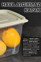 6-Piece Deep Food Storage Container - Rectangular Kitchen Organizer Stackable Storage Container 2Lt Beige - 5