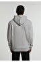 Relaxed Fit Hooded Plain Men's Gray Sweatshirt - 2