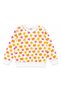 Girl's Cotton White Orange Floral Patterned Long Sleeve Seasonal Pajama Set - 3