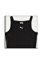 Ess Ribbed Crop Top Black Women's Strappy T-Shirt