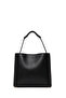Women's Black Long Strap Classic Shoulder Bag Wb500010Sv - 3