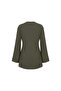 Drawstring Slit Tunic Khaki - 2