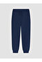 Navy Blue Text Printed Boys' Suit - 6