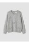 Gray Bow Detailed Girls' Knitwear Set - 4