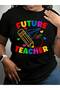 تي شيرت برسومات سوداء لطلاب التعليم الجامعي الجدد من Future Teacher Cute Teaching Education Student Back To School - 2