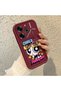 Tecno Pova 6 Compatible Case Camera Protective Cartoon Pattern Maroon Lover Couple Silicone Phone Case - 3