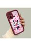 Xiaomi Poco C55 Compatible Case Camera Protector Minnie Pattern Burgundy Lover Couple Silicone Phone Case - 2