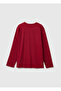 Boy's Red Front Printed Long Sleeve T-Shirt - 2