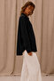 Breathable Regular Muslin Fabric Long Sleeve Collared Men's Shirt - Black - 3