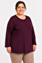Plus Size Plain Mother's Combed Cotton Blouse 407 - 3