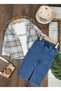 Lumberjack Shirt, Embroidered Hat, Printed Badi Lycra Jeans, 4-Piece Baby Boy/Child Set - 2