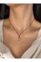 Minimal Choker Adjustable Necklace with Steel Wing Figure
