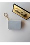 Women's Blue Keychain Card Holder Wallet Mini Bag Type Multi-Compartment Stylish Practical Card Holder - 4