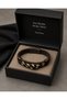 Men's Leather Bracelet – Stylish Bracelet with Black & Cream Weave Detail, Gift in Special Box - 2