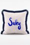Spicy Sour Salty Sweet Written Colorful 4-Piece Fringed Throw Pillow Cover Set - 6