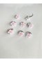 Hair Accessory-Hair Cube with Lotus Flower White Color 8 Pieces - 7