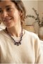Handmade Amethyst Natural Stone Special Design Necklace with Heart Detail - 4