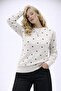 Women's Knitwear Sweater Polka Dot Pique Crew Neck